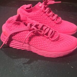 Red Nobull Runners Bright Pink Womens Size 8 Like New